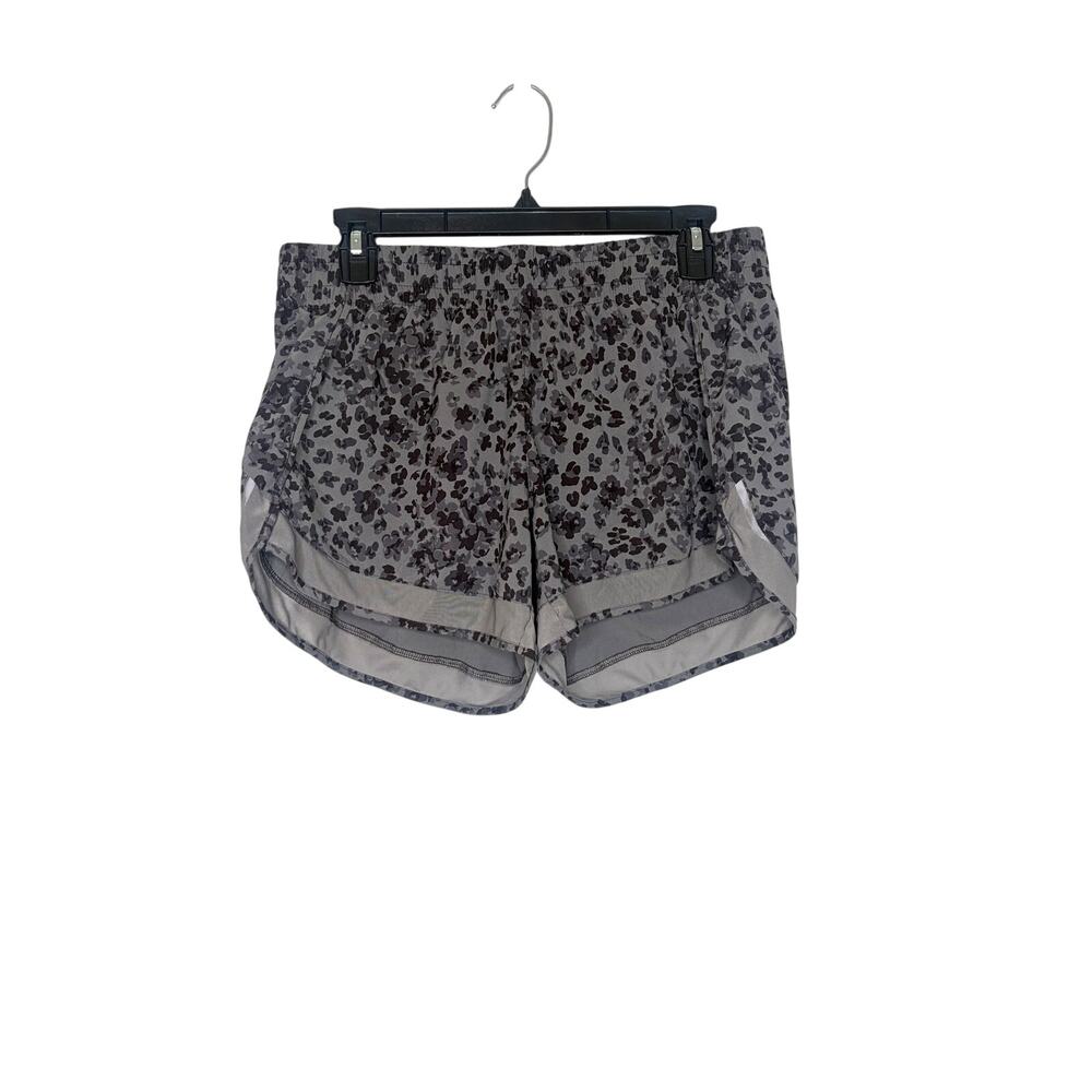 Athleta Printed Mesh Racer Run Short 4" Women's Sz M Animal Print Active Sports